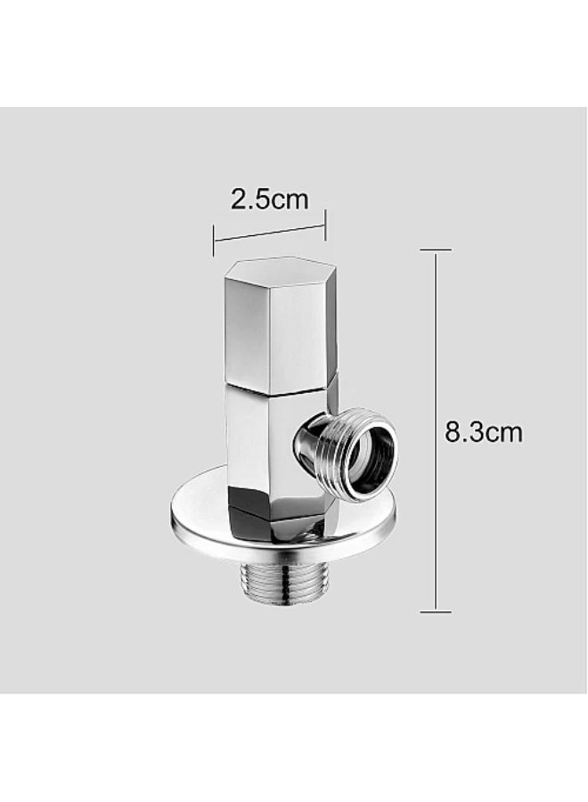 Hexagonal angle valve – chrome - Image 3
